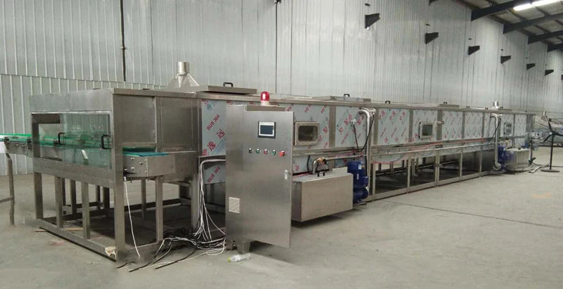 Electric Water Spray Cooling Tunnel Beer Spray Sterilizer Spray Heated Water Tunnel Sterilization With Conveyor For Juice