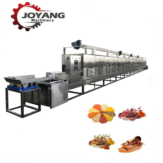 PLC Control Industrial Microwave Equipment Spice Paprika Powder Sterilization Machine