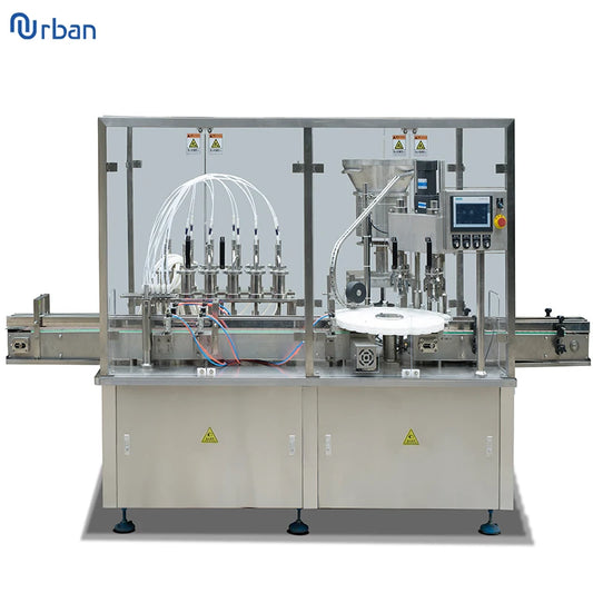 Automatic Plastic and Glass Bottle Cough Syrup Filling Machine Oral Liquid Bottle Filling and Capping Line